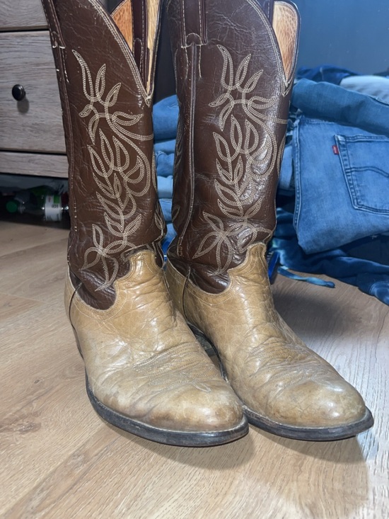 Justin Boots Other - Men’s Justin Boots Two-Tone Brown and Tan Western Cowboy Boots